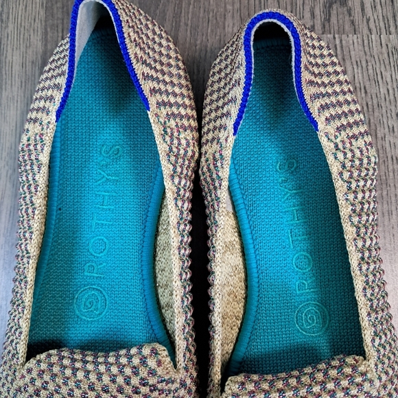 Rothy's The Round Womens 7.5 Multi Metallic Slip On Flats - Limited Edition - Picture 5 of 6